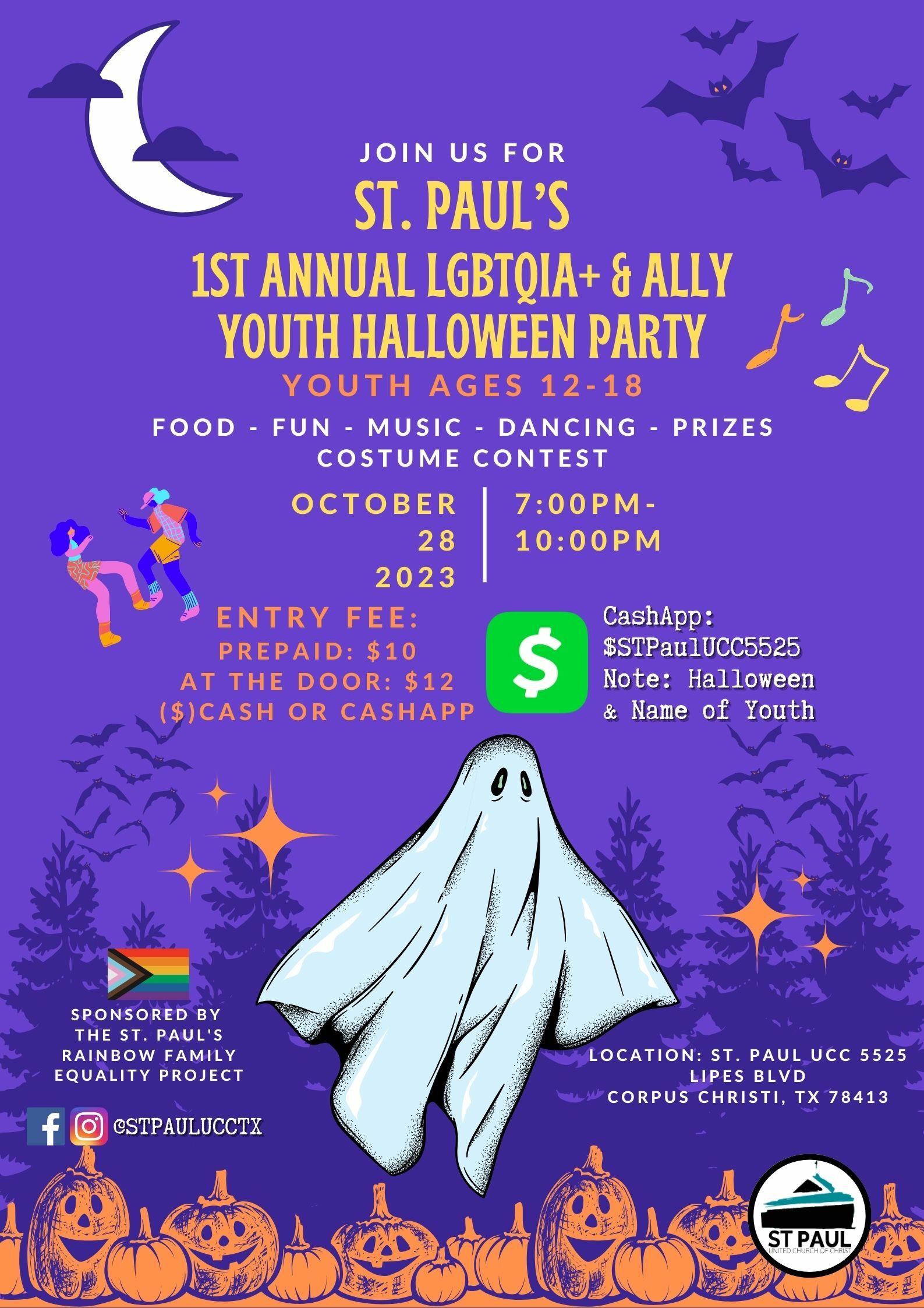 St. Paul LGBTQ+ & Ally Youth Halloween Party Coastal Bend PRIDE Center